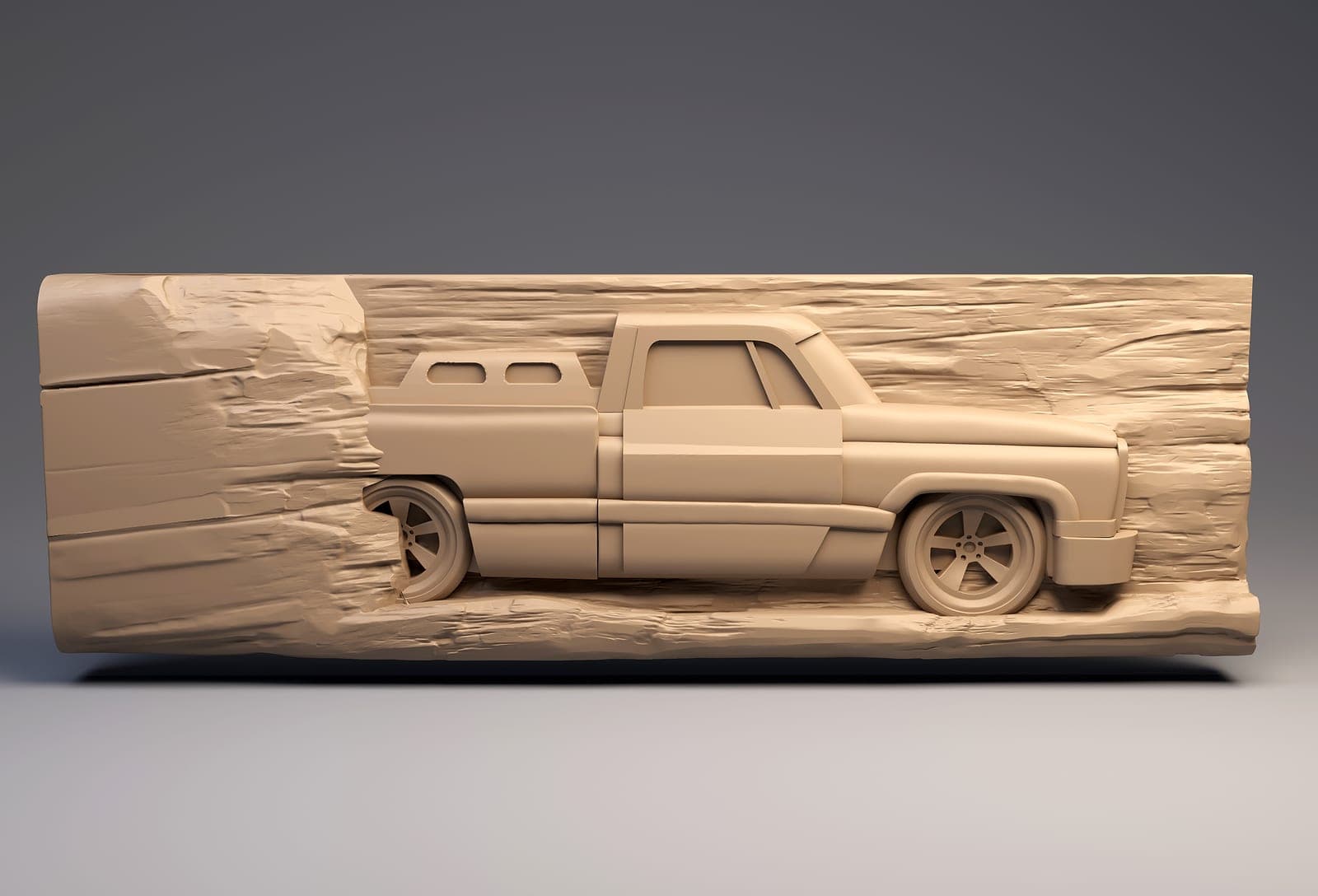 Car In Wood